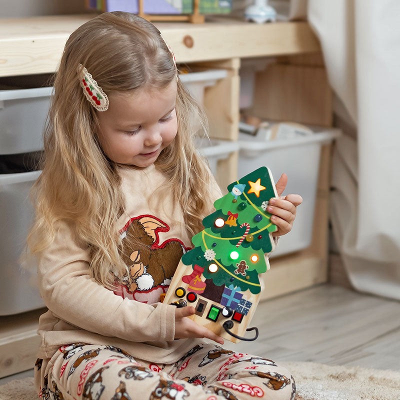Educational Toy Wooden Christmas Switch Board
