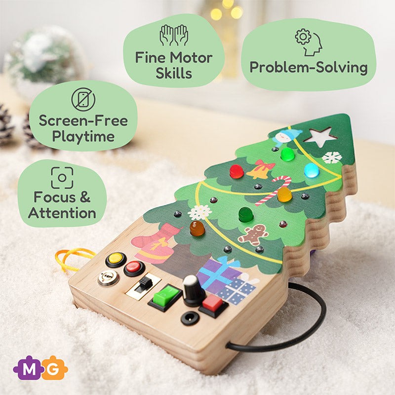 Educational Toy Wooden Christmas Switch Board