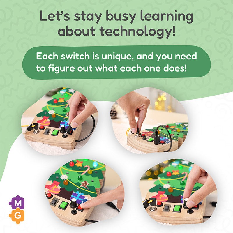 Educational Toy Wooden Christmas Switch Board