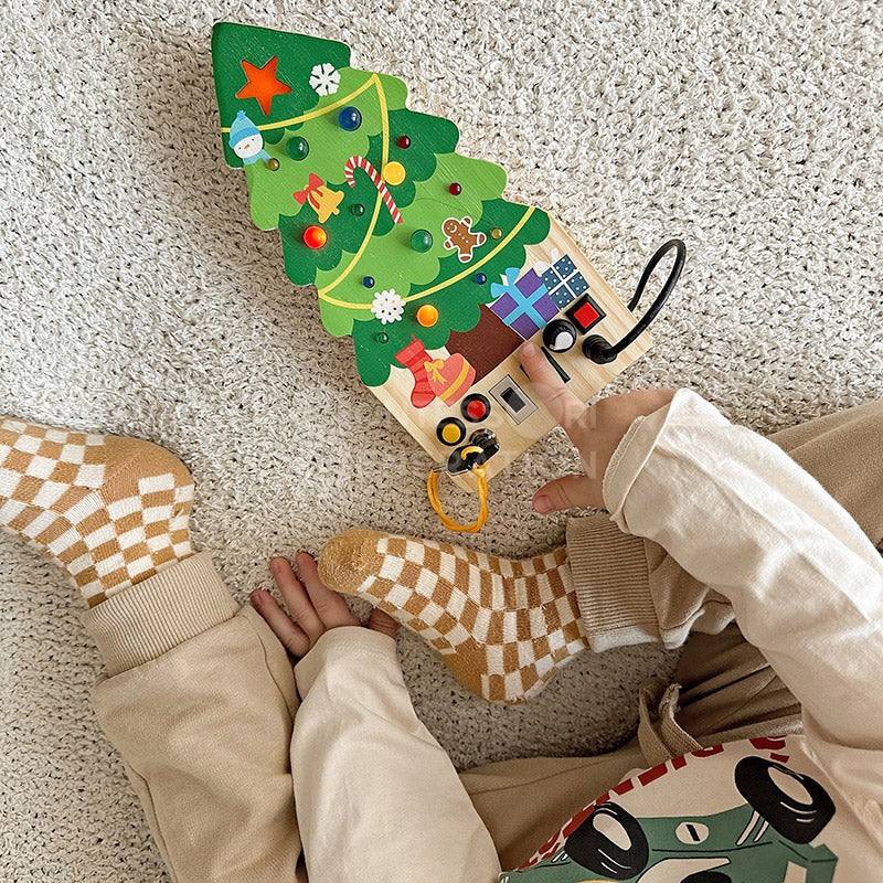 Educational Toy Wooden Christmas Switch Board