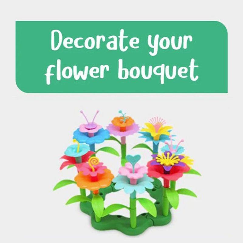 Educative Flower Building Toy Set for Children - 109 Piece Multicolor