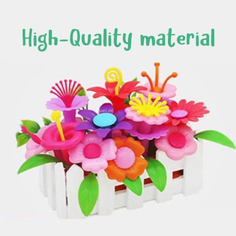 Educative Flower Building Toy Set for Children - 109 Piece Multicolor