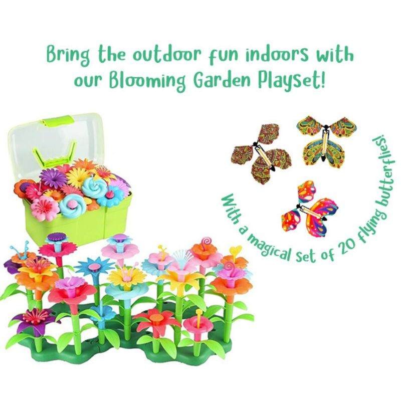 Educative Flower Building Toy Set for Children - 109 Piece Multicolor