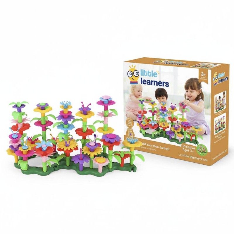 Educative Flower Building Toy Set for Children - 109 Piece Multicolor