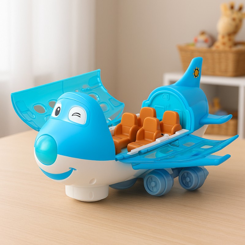 Electric Toy Airplane with Lights and Music