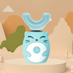 Electric U-shaped Children's Toothbrush - Cat Face Handle
