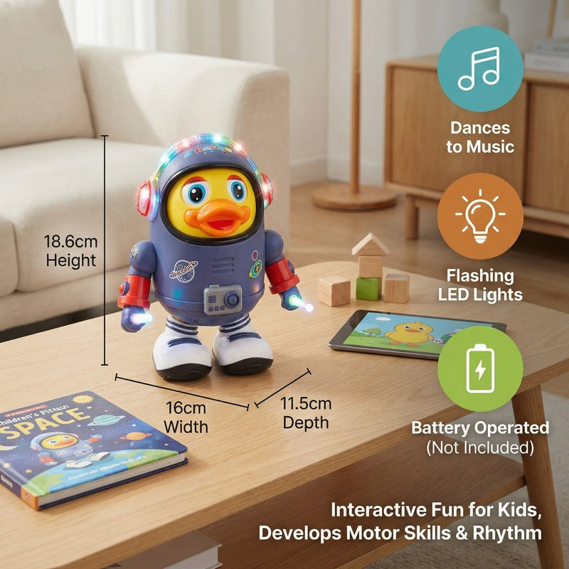 Electronic Astronaut Duck Toy with Light-Up Helmet