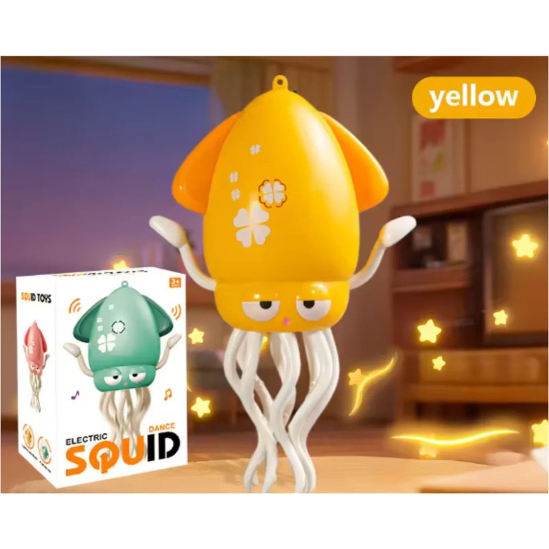 Electronic Squid Toy with LED Lights and Music - Moving Character