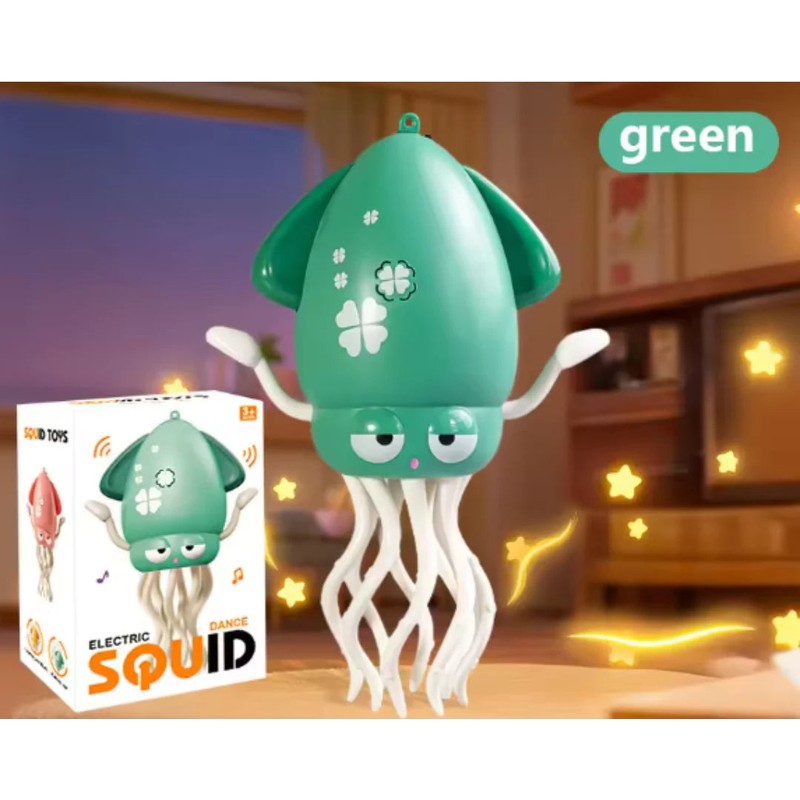 Electronic Squid Toy with LED Lights and Music - Moving Character