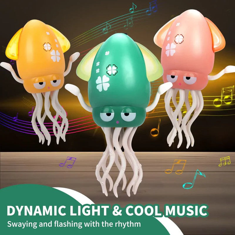 Electronic Squid Toy with LED Lights and Music - Moving Character