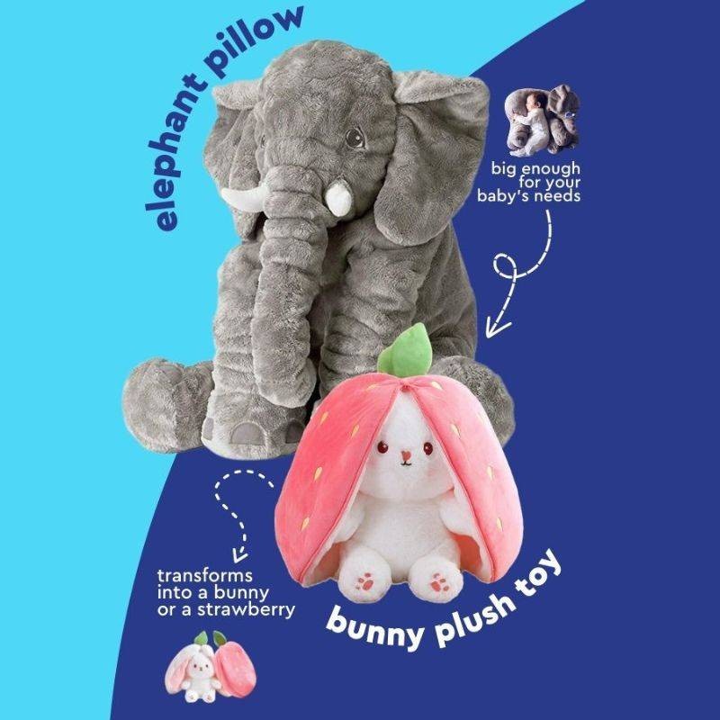 Elephant Stuffed Toy Pillow - Sitting Pose