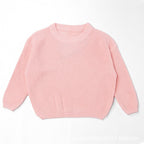 Embroidered Custom-Name Knit Sweater - Round Neck Long Sleeve