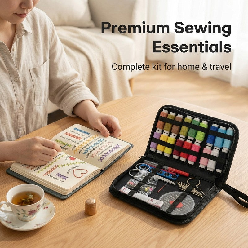 Embroidery Stitch Book with Fabric Pages - Complete Kit