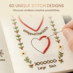 Embroidery Stitch Book with Fabric Pages - Complete Kit