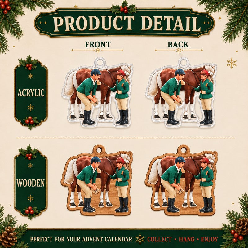 Equestrian-themed Christmas Advent Calendar - 24 Collectible Ornaments
