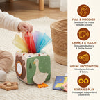 Fabric cube - sensory play activity toy