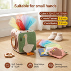 Fabric cube - sensory play activity toy