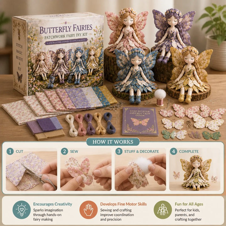 Fairy Doll Sewing Kit - Patchwork DIY Craft Set