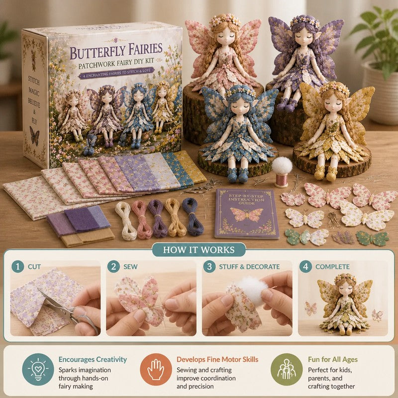 Fairy Doll Sewing Kit - Patchwork DIY Craft Set