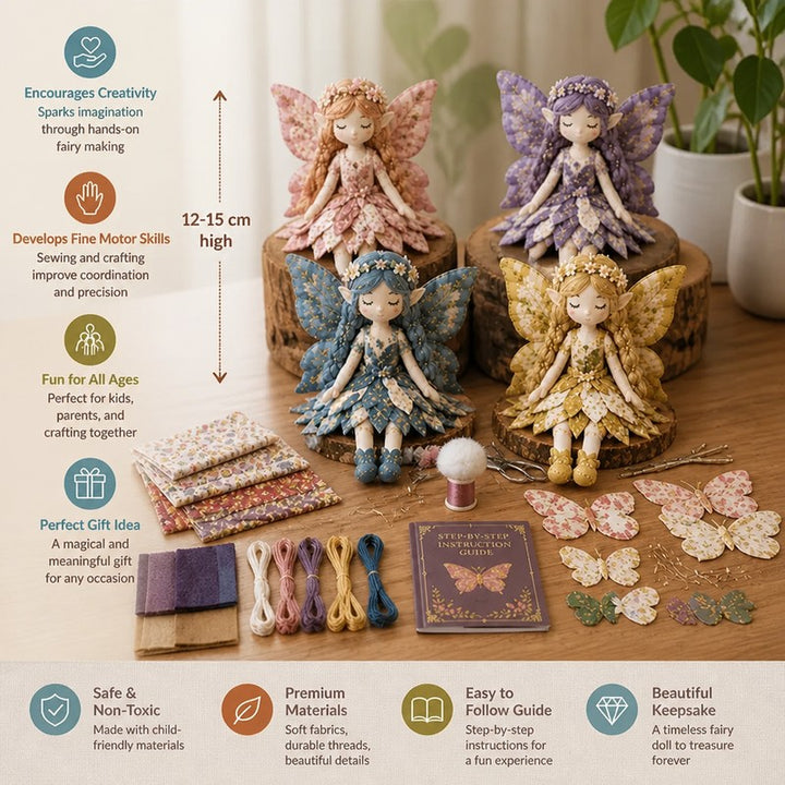 Fairy Doll Sewing Kit - Patchwork DIY Craft Set