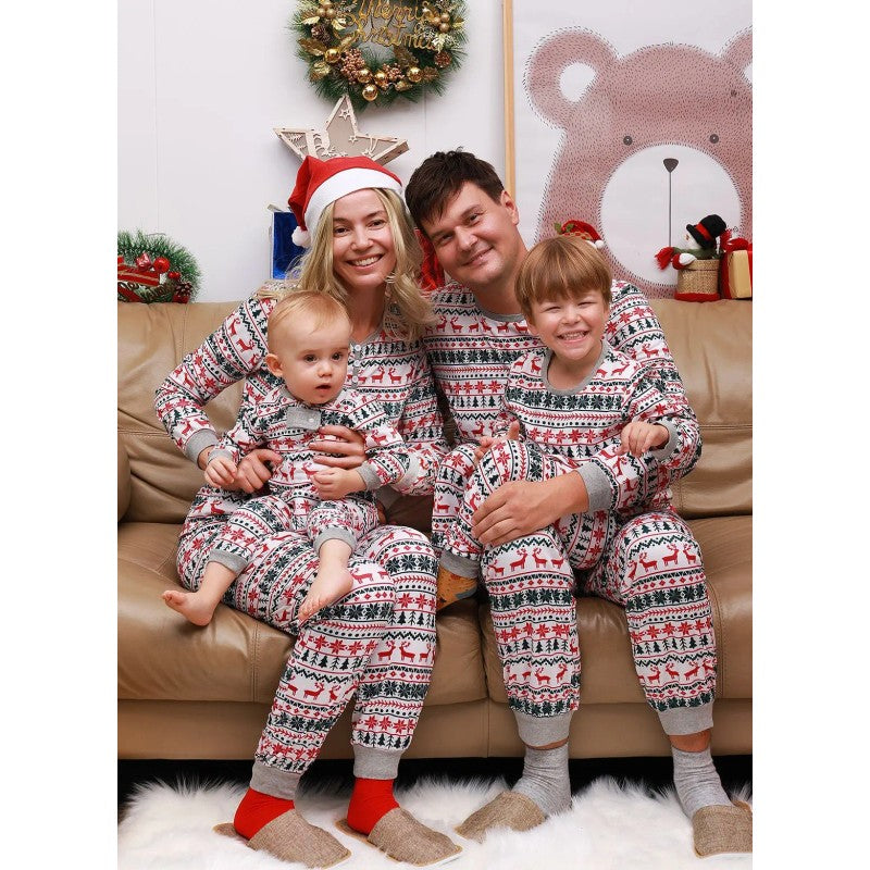 Family Matching Christmas Pajama Set - Fair Isle Print