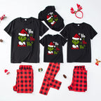 Family Matching Christmas Pajama Set - Short-Sleeve Top and Full-Length Bottom