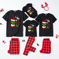 Family Matching Christmas Pajama Set - Short-Sleeve Top and Full-Length Bottom