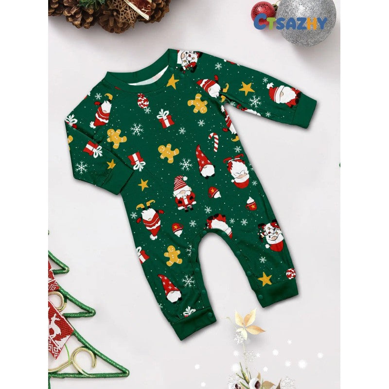 Family Matching Christmas Pyjama Set - Long Sleeve Top and Pants