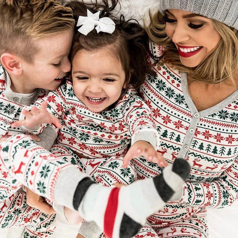 Family Matching Christmas Pyjama Set - Reindeer Print
