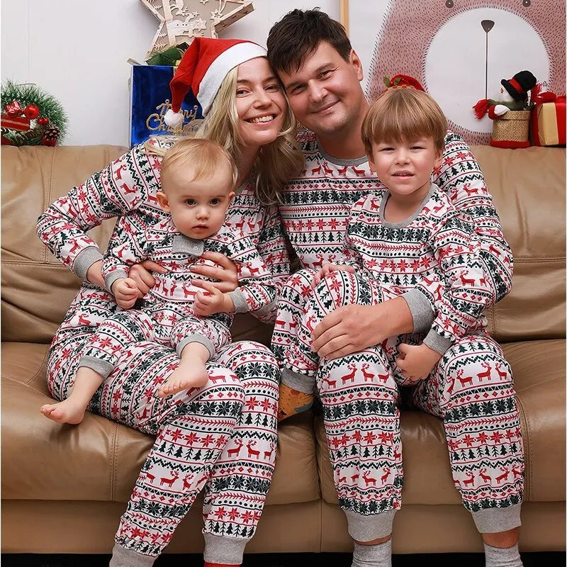 Family Matching Christmas Pyjama Set - Reindeer Print