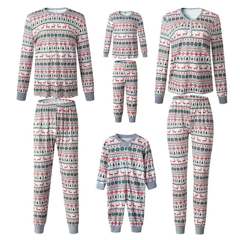 Family Matching Christmas Pyjama Set - Reindeer Print