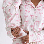 Family Matching Pyjama Set - Printed Button-Front Top