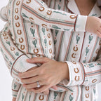 Family Matching Pyjama Set - Printed Button-Front Top