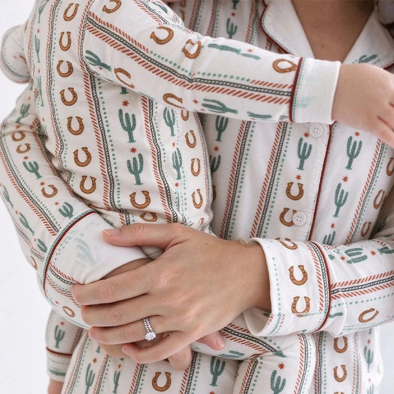 Family Matching Pyjama Set - Printed Button-Front Top