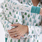 Family Matching Pyjama Set - Printed Button-Front Top