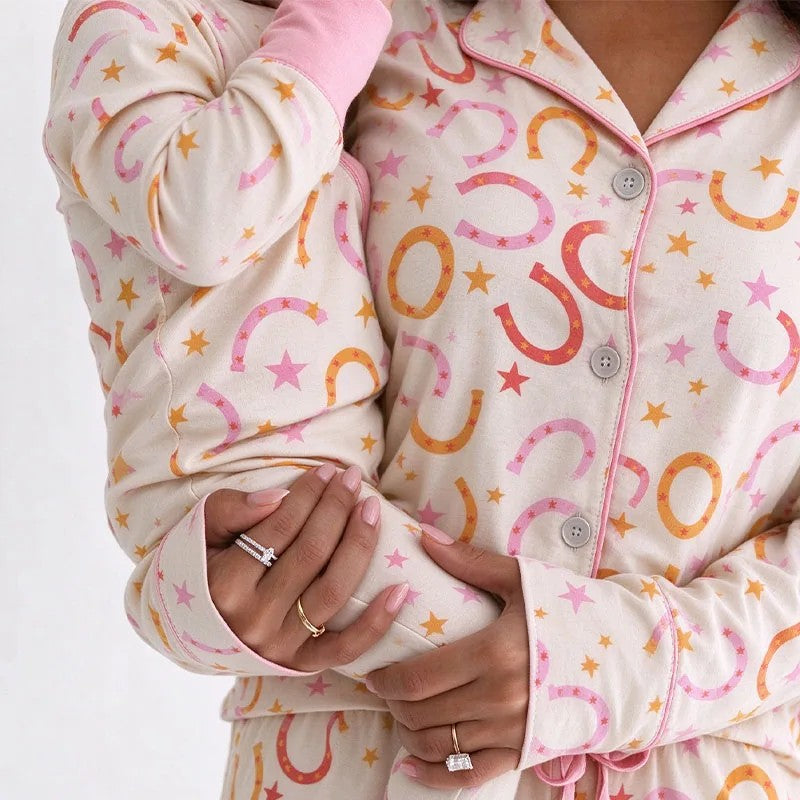 Family Matching Pyjama Set - Printed Button-Front Top