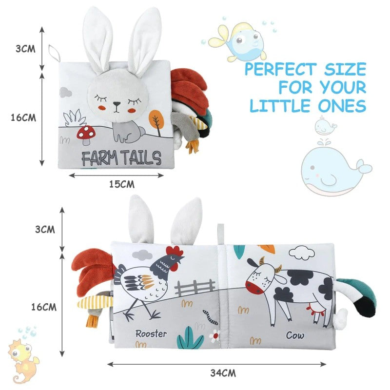 Farm Tails Sensory Cloth Book - Touch and Feel Farm Animal