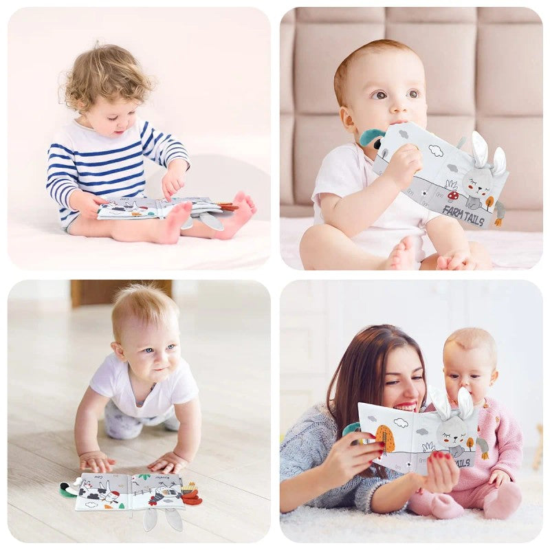 Farm Tails Sensory Cloth Book - Touch and Feel Farm Animal