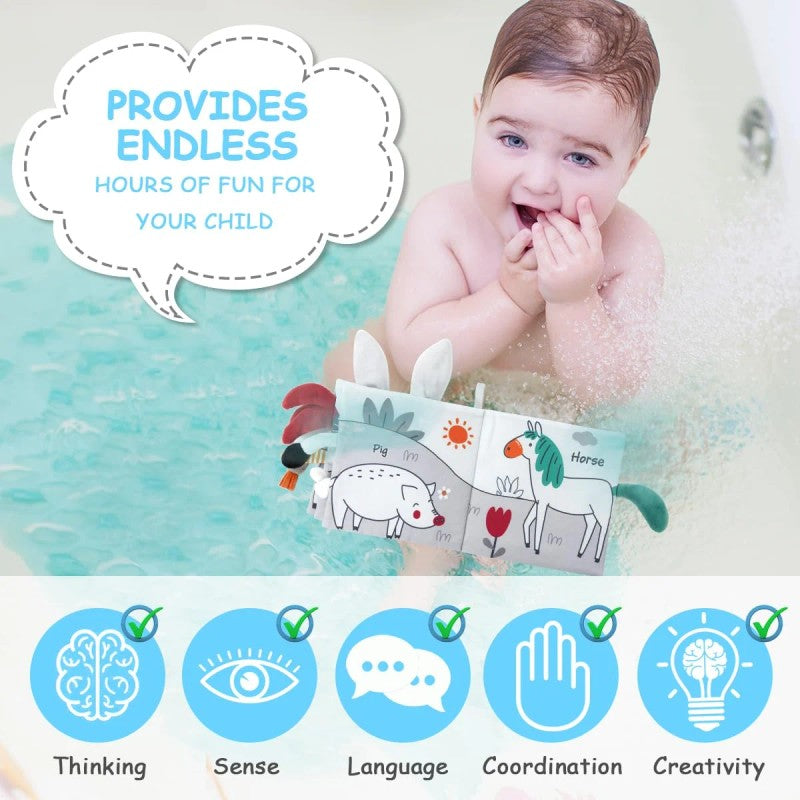 Farm Tails Sensory Cloth Book - Touch and Feel Farm Animal