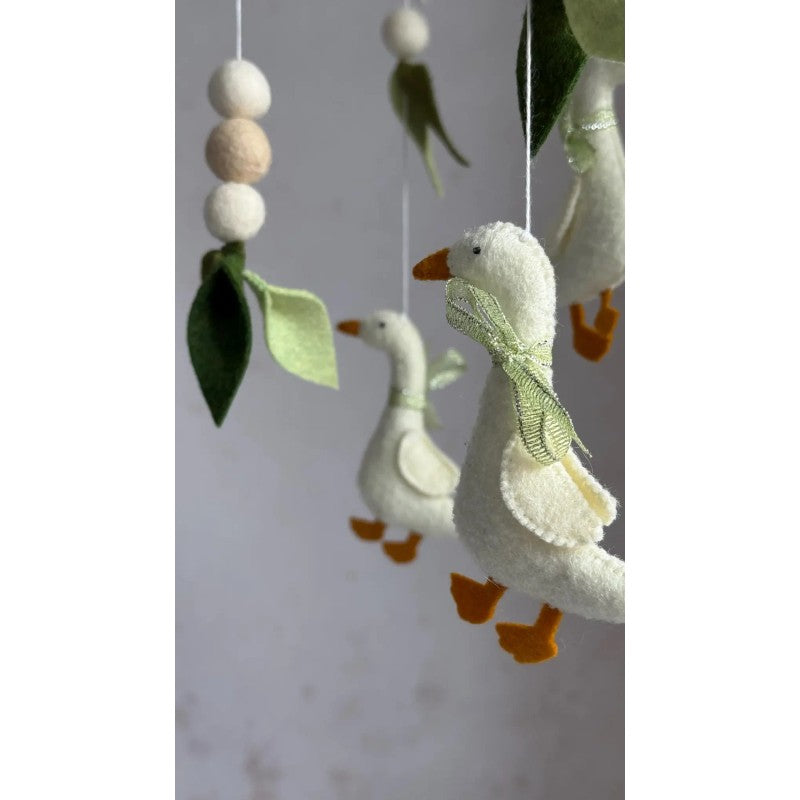 Felt Baby Crib Mobile - Woodland Aesthetic