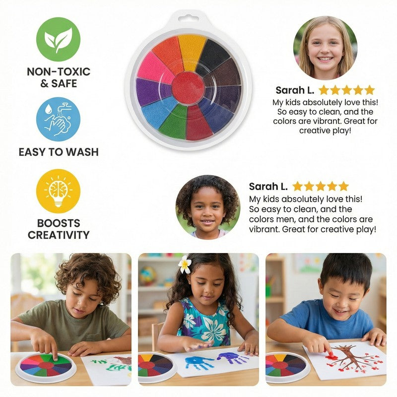 Finger Ink Pad Set - Multiple Colors