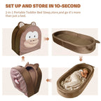 Foldable Portable Baby Travel Cot - Chocolate Brown