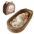 Foldable Portable Baby Travel Cot - Chocolate Brown