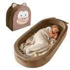 Foldable Portable Baby Travel Cot - Chocolate Brown