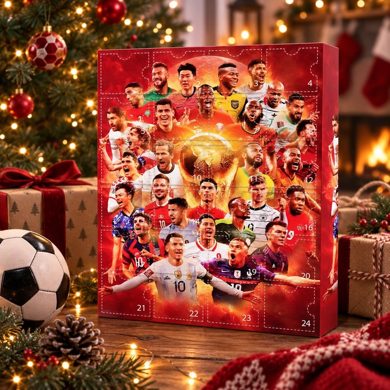 Football Advent Calendar - 24-Door Countdown Box