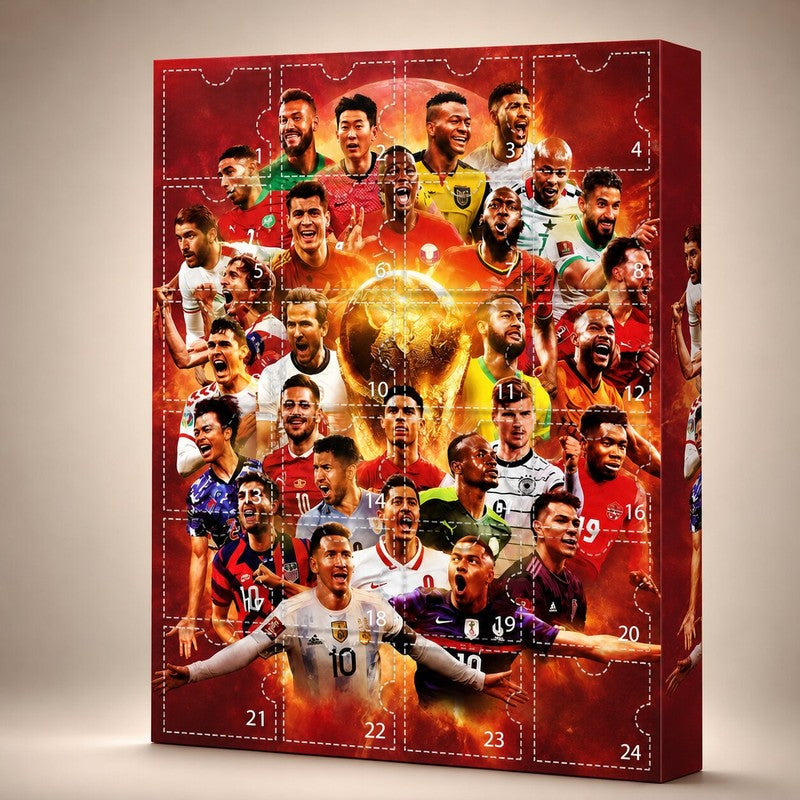 Football Advent Calendar - 24-Door Countdown Box