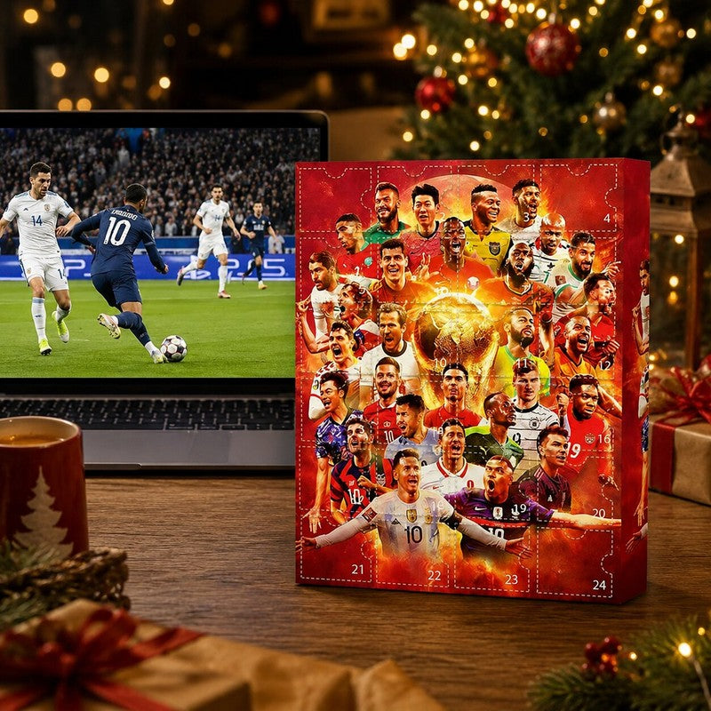 Football Advent Calendar - 24-Door Countdown Box