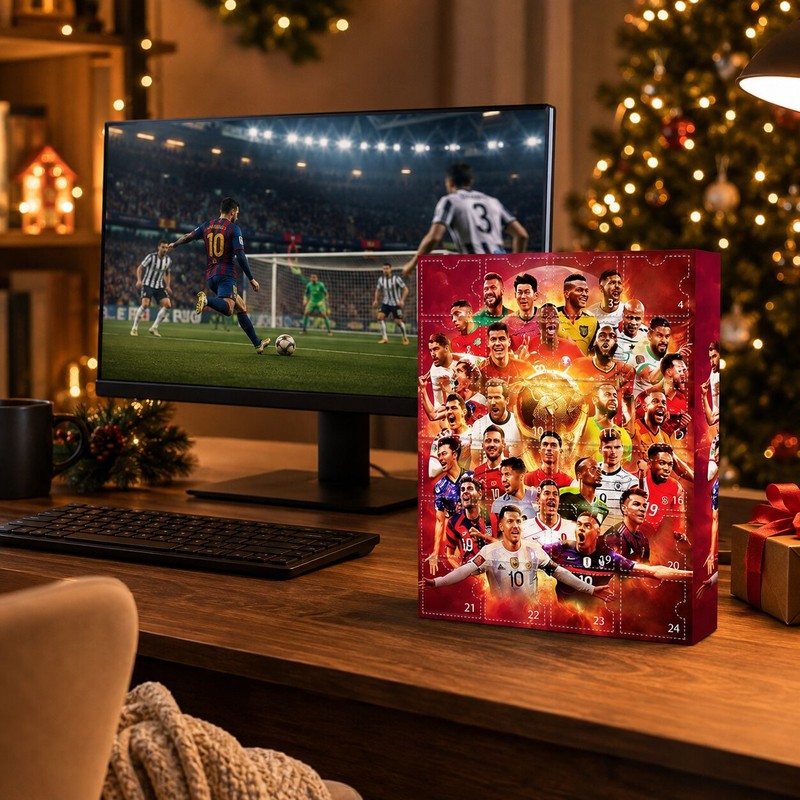 Football Advent Calendar - 24-Door Countdown Box