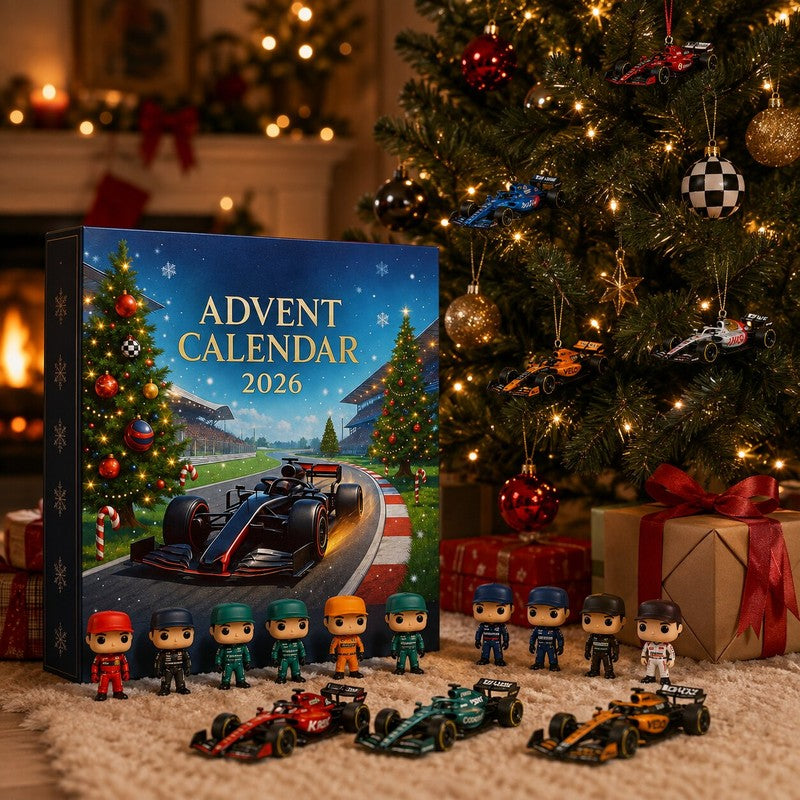 Formula 1 Advent Calendar 2026 - Motorsport Theme with 24 Surprises
