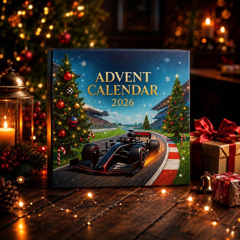 Formula 1 Advent Calendar 2026 - Motorsport Theme with 24 Surprises